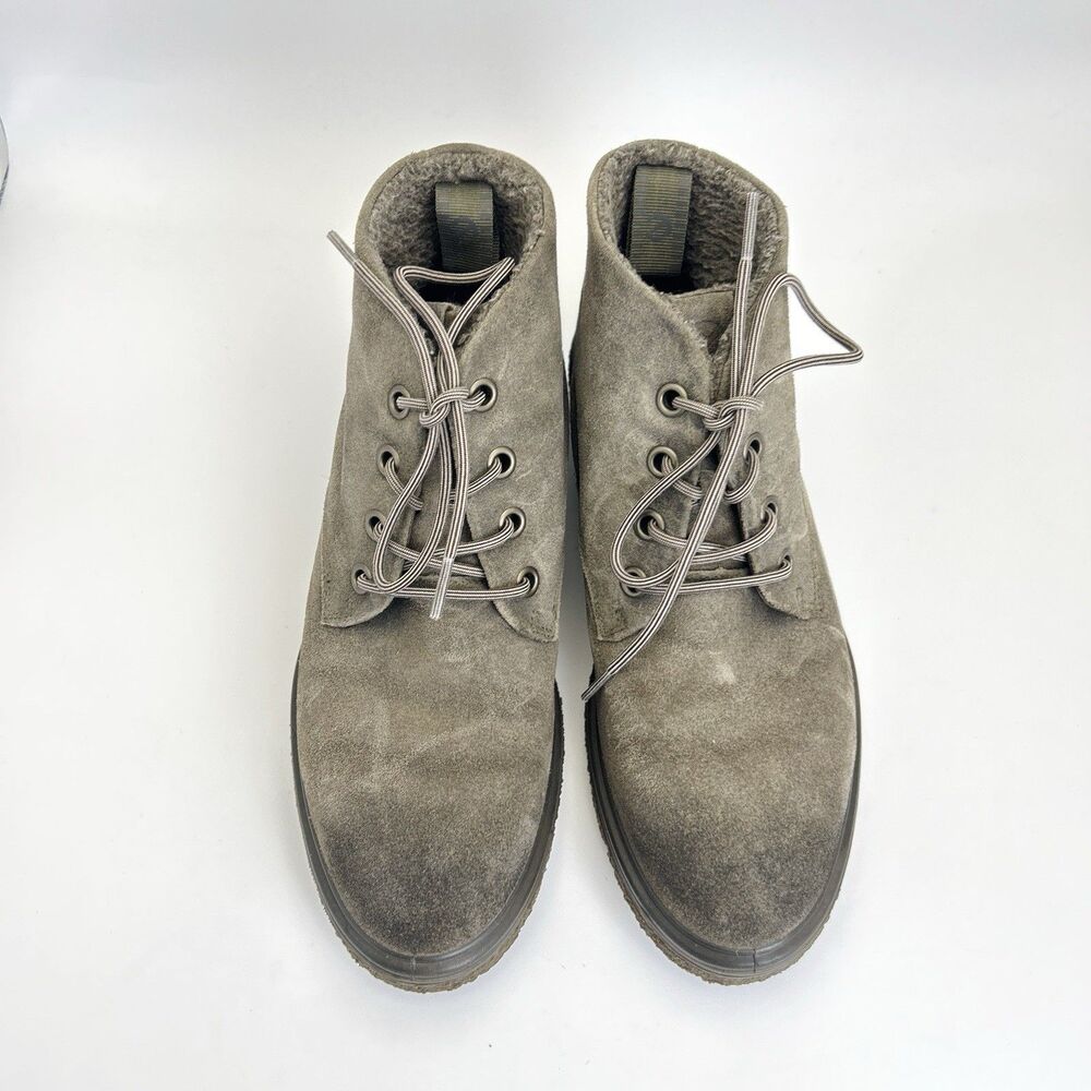 Ecco Crepetray Hybrid Boots Womens Sz 10 EU 41 Olive Green Suede Crepe Soles - Picture 3 of 9